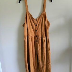 NWOT Button Front Adjustable Strap Elastic Dress
